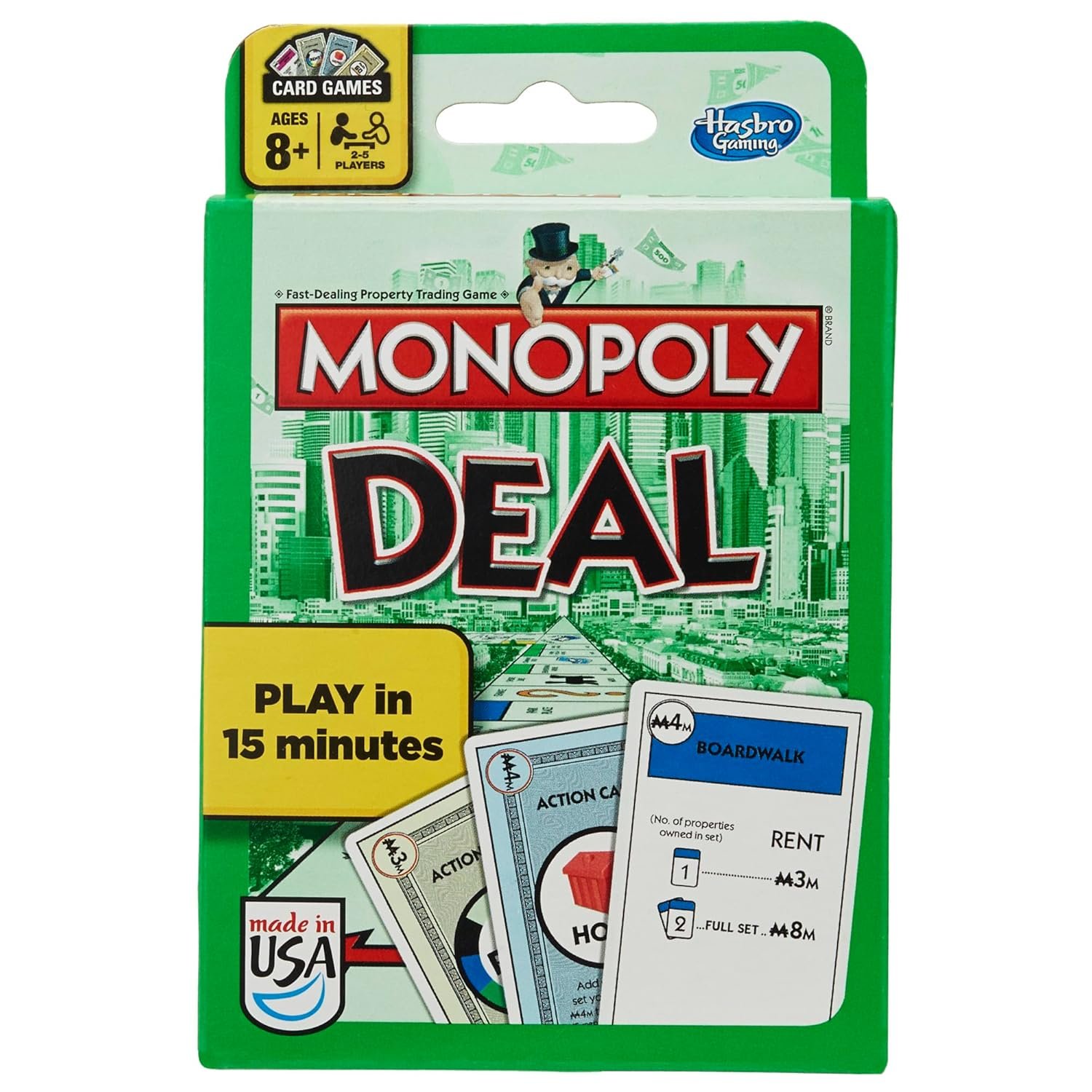 Monopoly Deal Card Game | Quick-Playing Card Game | Fun Games for Families and Kids | Ages 8 and Up | 2 to 5 Players | 15 Mins. | Travel Games